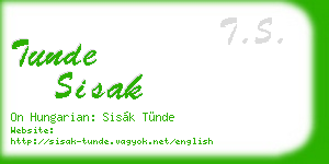 tunde sisak business card