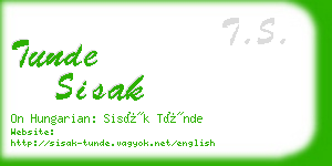 tunde sisak business card